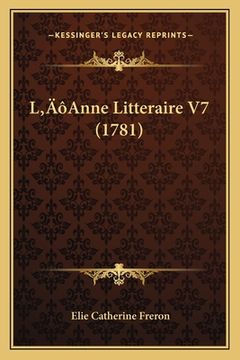 portada L'Anne Litteraire V7 (1781) (en Francés)