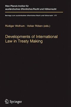 portada developments of international law in treaty making (en Inglés)