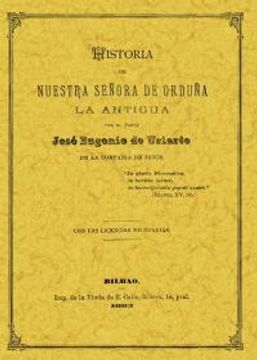 portada Historia de Nuestra Señora de Orduña, (La Antigua)