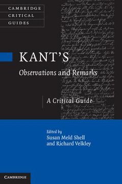portada kant`s observations and remarks