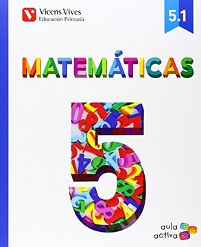portada 5ep Matematicas 2014 (trimestres) Aula Activa (vicens) (in Spanish)