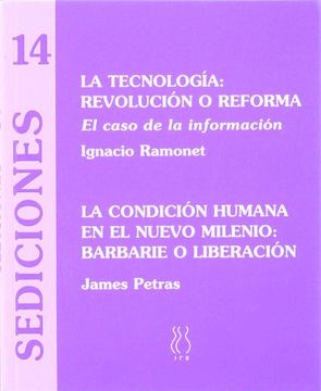 portada La tecnología,revolución o reforma (Sediciones)