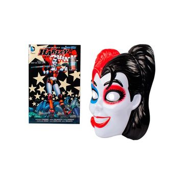 portada Harley Quinn Book & Mask set (in English)