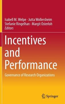 portada Incentives and Performance: Governance of Research Organizations (in English)