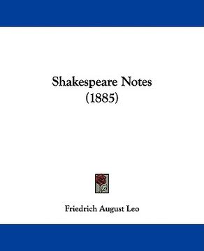 portada shakespeare notes (1885) (en Inglés)