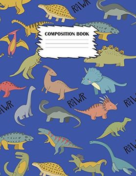 Libro Composition Book: Dinosaur Composition Book, Journal for Kids, 120  Pages, Wide Ruled Book, 8. 5