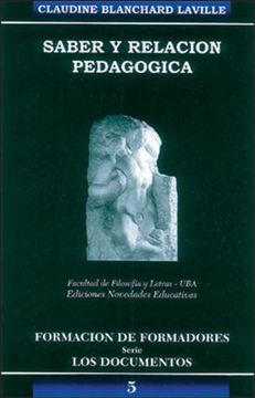 portada saber y relacion pedagogica (in Spanish)