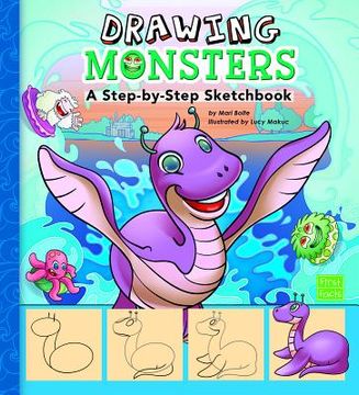 portada Drawing Monsters: A Step-By-Step Sketchbook (en Inglés)
