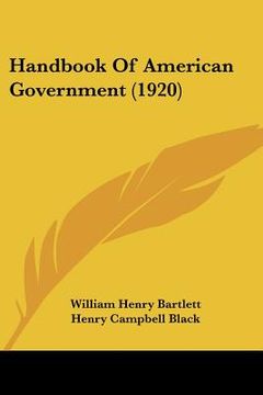 portada handbook of american government (1920)