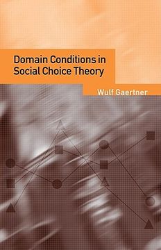portada Domain Conditions in Social Choice Theory (en Inglés)