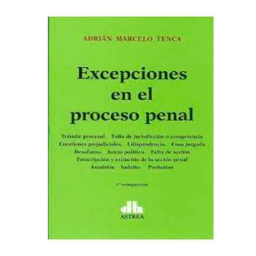 portada Excepciones En El Proceso Penal (in Spanish)