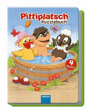 portada Puzzlebuch Pittiplatsch: Wattierter Einband: 4 Puzzle, 12-Teilig (in German)