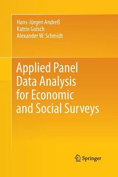 portada Applied Panel Data Analysis For Economic And Social Surveys (in English)