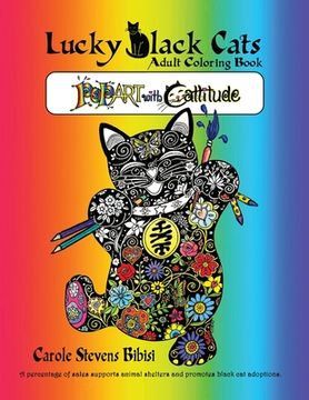 portada Lucky Black Cats Adult Coloring Book (en Inglés)