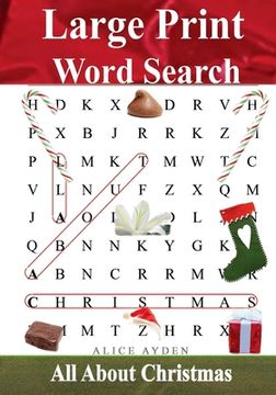 portada Large Print Word Search: All About Christmas (en Inglés)