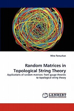 portada random matrices in topological string theory (en Inglés)