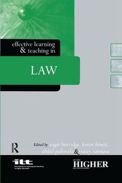 portada Effective Learning and Teaching in Law (en Inglés)