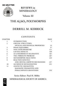 portada The Al2Sio5 Polymorphs (Reviews in Mineralogy & Geochemistry) (in English)