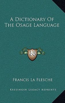 portada a dictionary of the osage language (en Inglés)