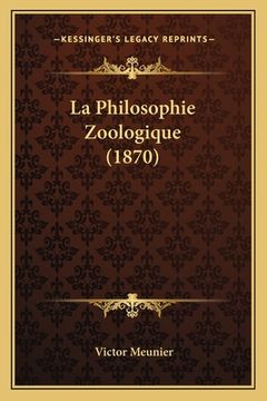 portada La Philosophie Zoologique (1870) (in French)