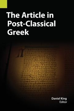 portada The Article in Post-Classical Greek (en Inglés)