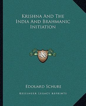 portada krishna and the india and brahmanic initiation (in English)