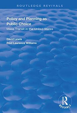portada Policy and Planning as Public Choice (Routledge Revivals) 