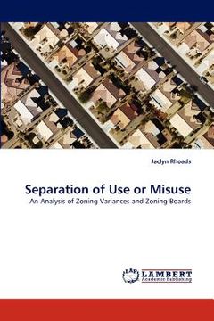 portada separation of use or misuse (en Inglés)