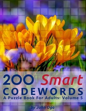 portada 200 Smart Codewords: A Puzzle Book For Adults: Volume 5 (en Inglés)