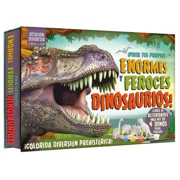 portada ¡Pinta tus Propios Enormes y Feroces Dinosaurios!