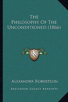portada the philosophy of the unconditioned (1866)