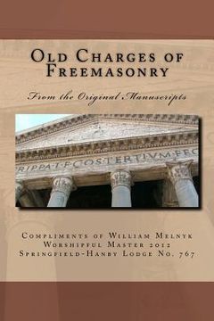 portada old charges of freemasonry (en Inglés)