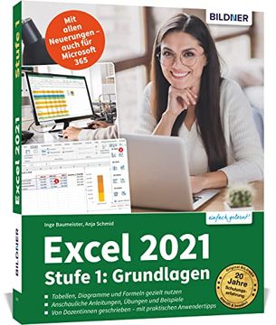 portada Excel 2021 - Stufe 1: Grundlagen: Das Umfassende Lernbuch für Einsteiger - Leicht Verständlich, mit Vielen Beispielen und Übungsdateien (in German)