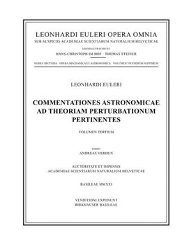 portada Commentationes Astronomicae ad Theoriam Perturbationum Pertinentes -Language: German (en Latin)