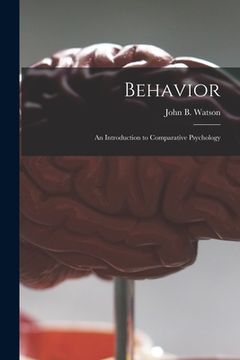 portada Behavior: an Introduction to Comparative Psychology