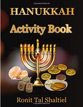 portada Hanukkah Activity Book: For Kids-Coloring, Maze, Hidden Words Game and More. 