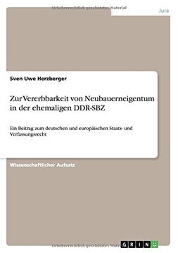 portada Zur Vererbbarkeit von Neubauerneigentum in der ehemaligen DDR-SBZ (German Edition)