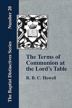 portada the terms of communion at the lord's table