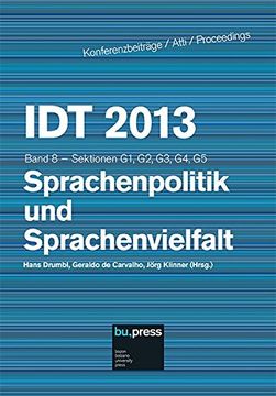 portada IDT 2013. Sprachenpolitik und Sprachenvielfalt. Sektionen G1, G2, G3, G4, G5: 8