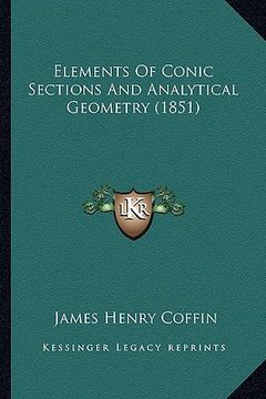 portada elements of conic sections and analytical geometry (1851) (in English)