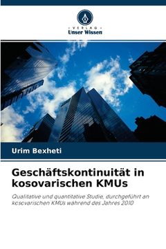 portada Geschäftskontinuität in kosovarischen KMUs (in German)