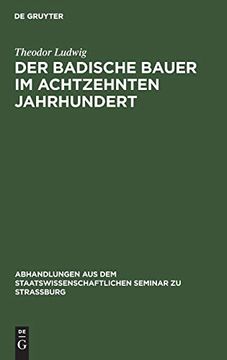 portada Der Badische Bauer im Achtzehnten Jahrhundert 