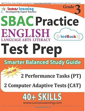 portada SBAC Test Prep: Grade 3 English Language Arts Literacy (ELA) Common Core Practice Book and Full-length Online Assessments: Smarter Balanced Study Guide