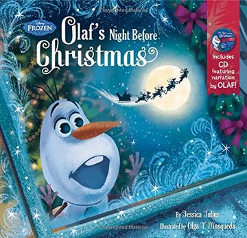 portada Frozen Olaf's Night Before Christmas Book & CD (en Inglés)