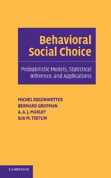 portada Behavioral Social Choice: Probabilistic Models, Statistical Inference, and Applications (en Inglés)