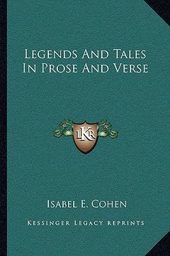 portada legends and tales in prose and verse