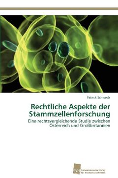 portada Rechtliche Aspekte Der Stammzellenforschung