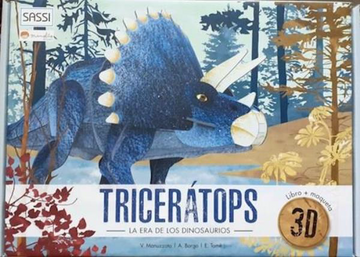 portada Triceratops 3d. La era de los Dinosaurios. Con Puzzle 3d. Edic. Ilustrado (Español) (Dinosaurios 3d) (in Spanish)