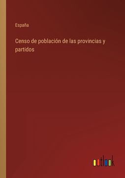 portada Censo de población de las provincias y partidos