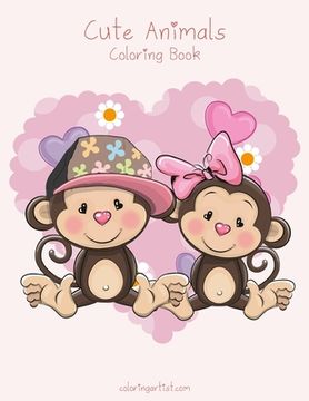 portada Cute Animals Coloring Book 1 (en Inglés)